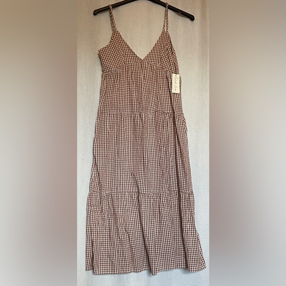 NWT Rhythm Lola Tiered Checkered Dress - Picture 3 of 7